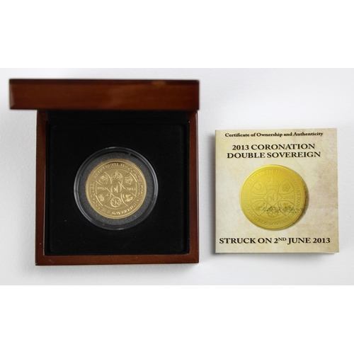 65 - Elizabeth II (1952-2022), £2 Coronation Double Sovereign, 2013, proof, 85/99, Tristan Da Cunha, Quee... 