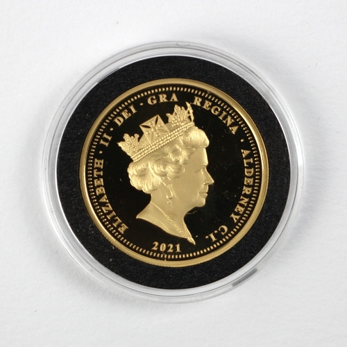 67 - Elizabeth II (1952-2022), £2 Double Sovereign, 2021, Remembrance Day Proof, Alderney, Fifth portrait... 