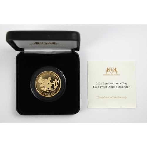 67 - Elizabeth II (1952-2022), £2 Double Sovereign, 2021, Remembrance Day Proof, Alderney, Fifth portrait... 