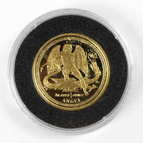 7 - Elizabeth II (1952-2022) 1/2 oz angel, 2011, proof, Isle of Man, St Michael reverse, encapsulated an... 