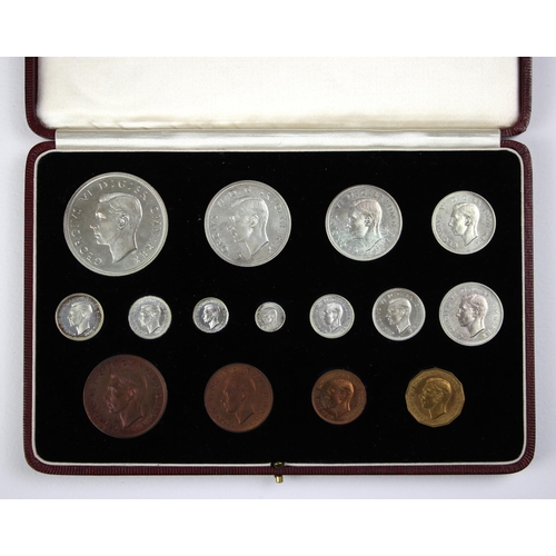 91 - George VI (1936-1952), Official Specimen Set, 1937, comprising: Crown, Half Crown, Two Shillings, On... 