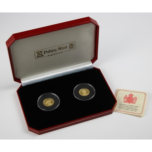 97 - Elizabeth II (1952-2022), Pearl and Diamond 100th Birthday Queen Mother Coin Proof Set, 2000, compri... 