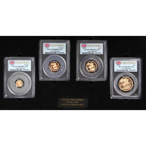 104 - Elizabeth II (1952-2022), The 2013 Sovereign Collection Four Coin Set, Proof, First Strike, 2013, co... 