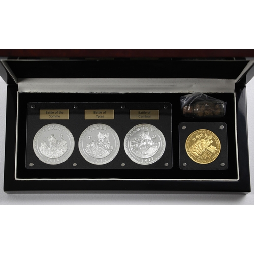 110 - Elizabeth II (1952-2022), The Battle of The Somme 100th Anniversary Four Coin Set, 2016, Proof, Comp... 