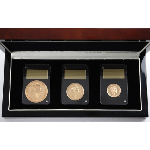 116 - Elizabeth II (1952-2022) The Royal Baby Three gold Coin Set, 2018, Proof, Gibraltar, comprising; £5 ... 