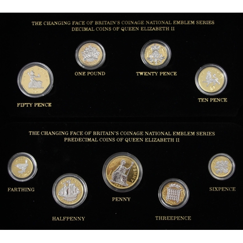 149 - Her Majesty's Jubilee Coinage, Diamond Edition Gold Plated Coin Set, encapsulated, cased, with The L... 