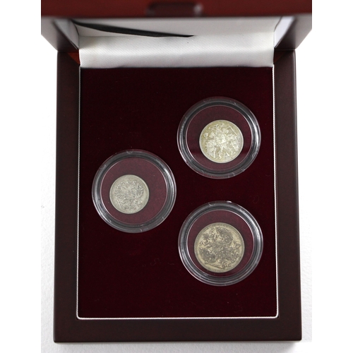 150 - Russia, Nicholas II (1868-1919), The Blood of The Romanovs Three Silver Coin Set, comprising: silver... 