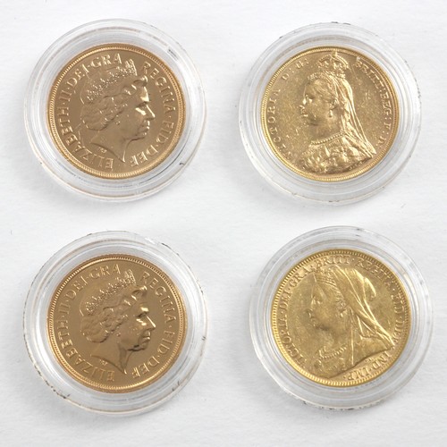 102 - Victoria - Elizabeth II (1837-2022), The Golden and Diamond Jubilee Sovereign Set, comprising: 1887,... 