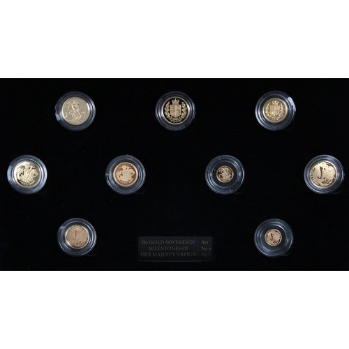 103 - George V - Elizabeth II (1911-2022), The Gold Sovereign Milestones of Her Majesty's Reign set, no.4,... 