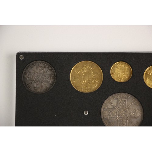 87 - Victoria (1837-1901), Specimen Set, 1887, comprising: Quintuple Sovereign, Double Sovereign, Full So... 