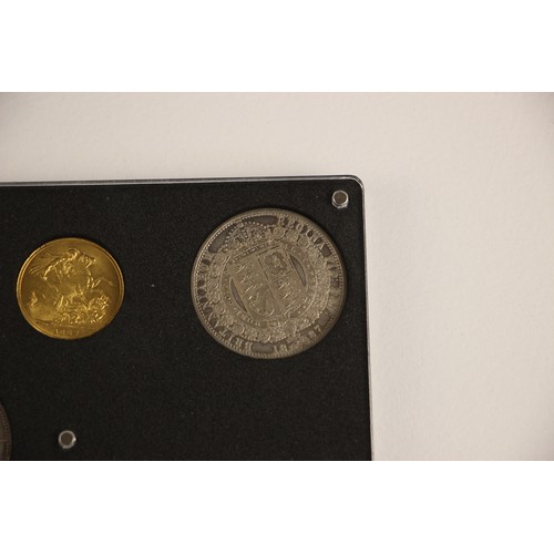 87 - Victoria (1837-1901), Specimen Set, 1887, comprising: Quintuple Sovereign, Double Sovereign, Full So... 