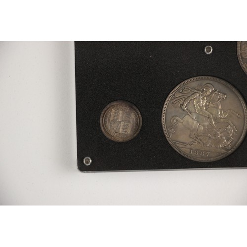 87 - Victoria (1837-1901), Specimen Set, 1887, comprising: Quintuple Sovereign, Double Sovereign, Full So... 