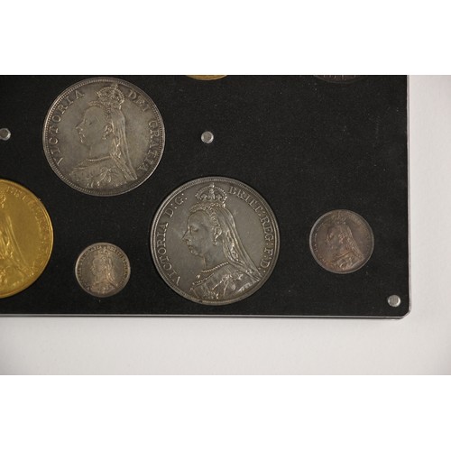 87 - Victoria (1837-1901), Specimen Set, 1887, comprising: Quintuple Sovereign, Double Sovereign, Full So... 