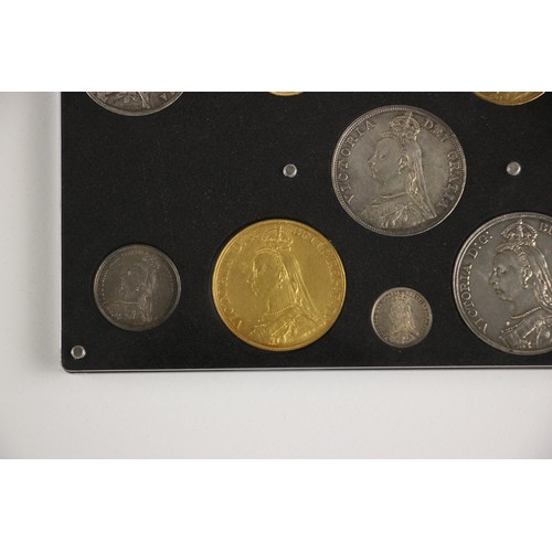 87 - Victoria (1837-1901), Specimen Set, 1887, comprising: Quintuple Sovereign, Double Sovereign, Full So... 