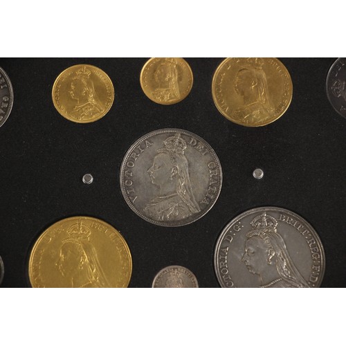 87 - Victoria (1837-1901), Specimen Set, 1887, comprising: Quintuple Sovereign, Double Sovereign, Full So... 