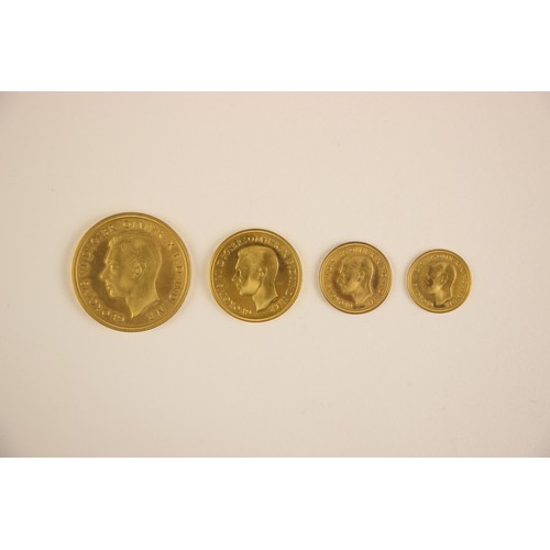 92 - George VI (1936-1952), Official Specimen Set, 1937, comprising: Quintuple Sovereign, Double Sovereig... 