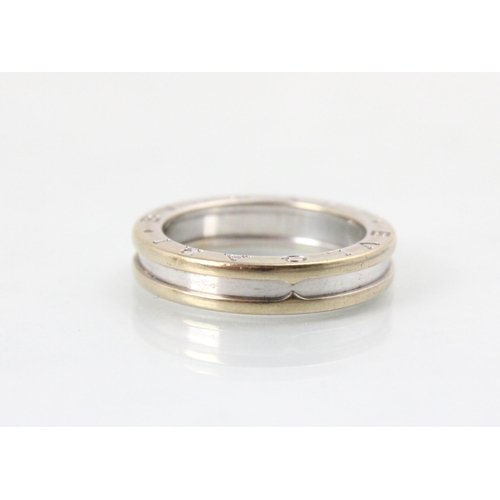 186 - A Bulgari 'B.Zero' white gold ring, the raised side engraved 'Bvlgari' stamped to interior '750' 'Ma... 