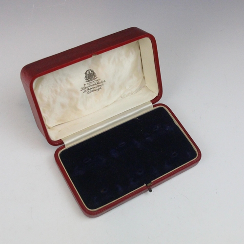 67 - Fly Fishing Interest: A cased set of George V silver mounted menu/name card holders, Grey & Co, Ches... 