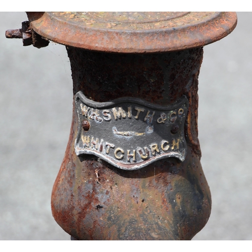 1088 - A cast iron water pump by Bamford & Sons, Uttoxeter, late 19th century, of typical cylindrical form,... 