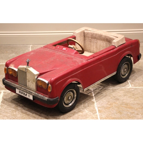 748 - A Sharna for Tri-ang pedal car in the form a Rolls Royce Corniche, circa 1980, finished in red with ... 