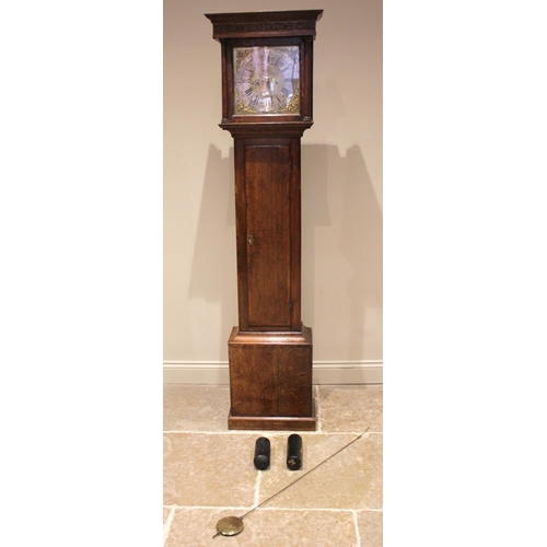 855 - A George III oak cased eight day longcase clock, signed Gab. (Gabriel) Smith, Chester, the hood with... 