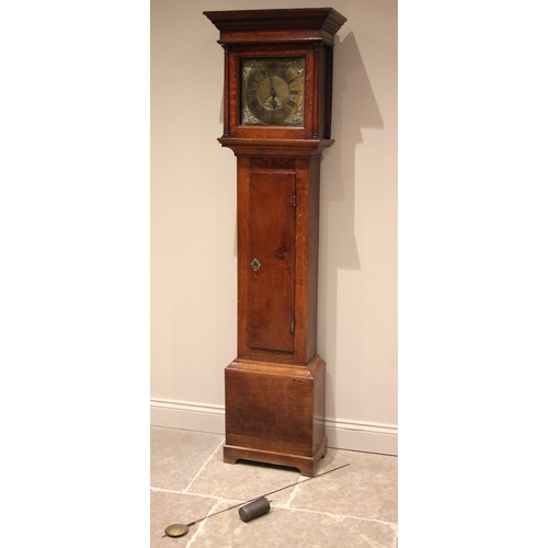 857 - An early George III oak cased thirty hour longcase clock, signed John Roberts, Wrexham, circa 1770, ... 