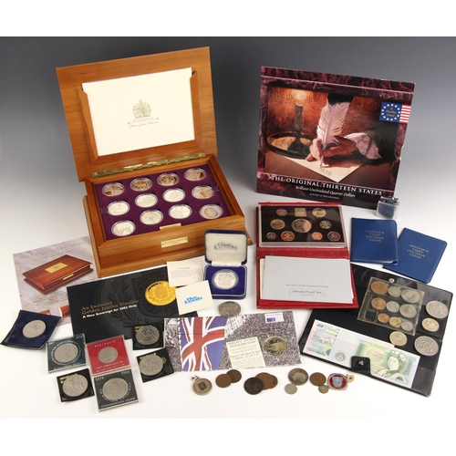 416 - Three Royal Mint presentation coin sets, comprising: an Elizabeth II 'Golden Jubilee Collection', co... 