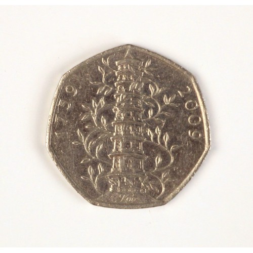 415 - A Kew Gardens 'Chinese Pagoda' design 50p coin, issued to commemorate the 250th Anniversary of the R... 