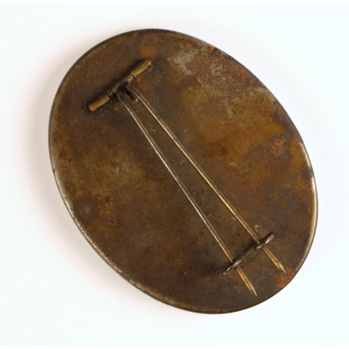 144 - WORLD WAR I INTEREST: An Austro Hungarian Red Cross nurse's cloak pin, the oval white ground with Im... 