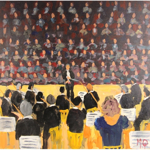 156 - Michael Quirke (British, b.1946),  
‘The Orchestra’,  
Oil on canvas,  
Initialled lower right; sign... 