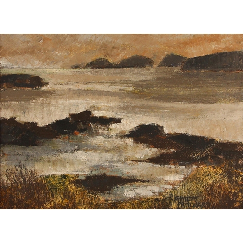 158 - Gwilym Pritchard (Welsh, 1931-2015),  
‘Landscape, An Island Bay’,  
Oil on canvas,  
Signed lower r... 