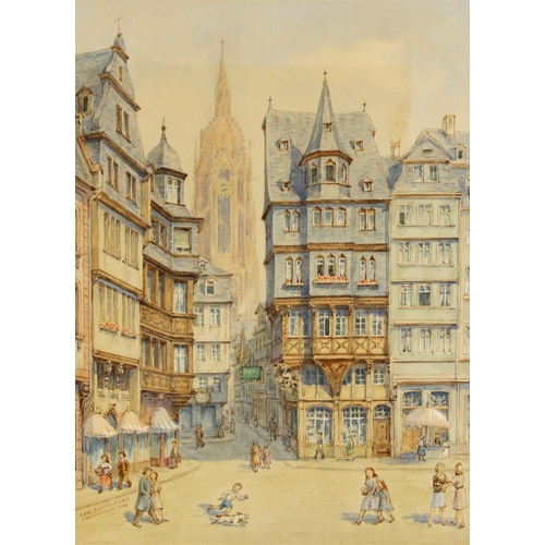 177 - Carl Bender-Menke (German, 1881-1959),  
'Frankfurt A.M.',  
Watercolour on paper,  
Signed, titled ... 