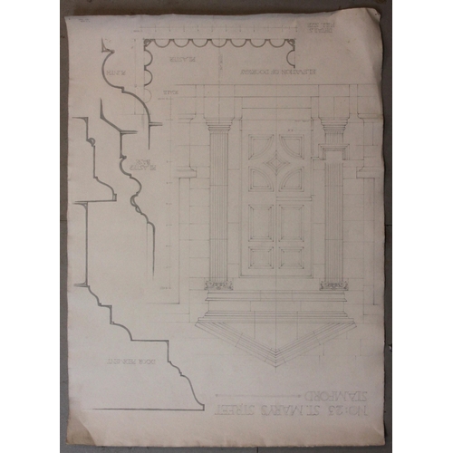 189 - A loose folio of Arts & Crafts architectural drawings by architect Horce Ash, early 20th century cir... 