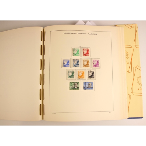 209 - A Schaubek album of German stamps spanning 1872 to 1945, with mint and used stamps and miniature she... 