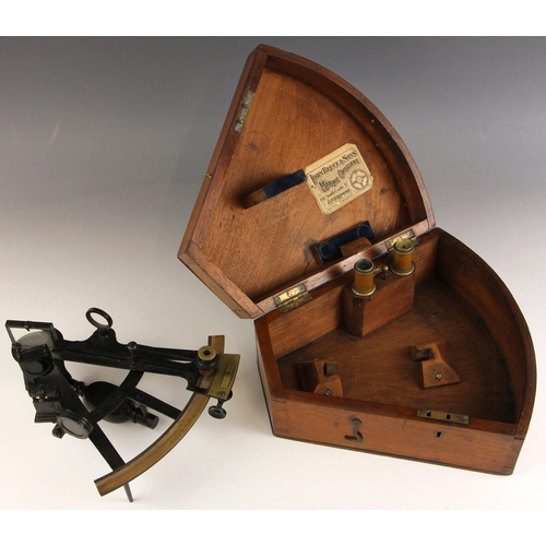 231 - A Victorian octant by James Imray & Son of London, late 19th Century, originally lacquered brass but... 