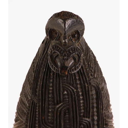 353 - A Maori Wakahuia or feather box, 19th century, North Island, New Zealand, the box and cover carved a... 