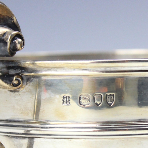 37 - A Victorian silver twin handled sugar bowl, Holland Aldwinckle and Slater, London 1894, the twin scr... 