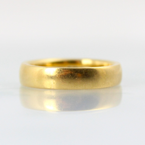 96 - A 22ct yellow gold wedding band, stamped 'WG&S' Birmingham possibly 1928, ring size L, 6.9gms