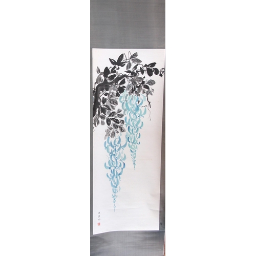 187 - J. M. Goh (Chinese, 20th century),  
Kakemono (hanging scroll), 
Jade Vine,
Signed, 
112cm H x 43cm ... 