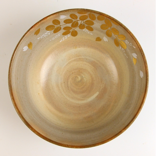 314 - A Japanese Studio Pottery bowl, 20th century, the circular bowl decorated externally and internally ... 