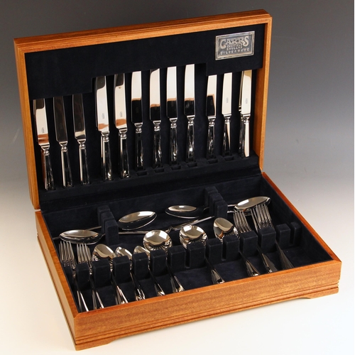 50 - A Carr's of Sheffield silver plated canteen of cutlery, the eight place setting canteen comprising t... 