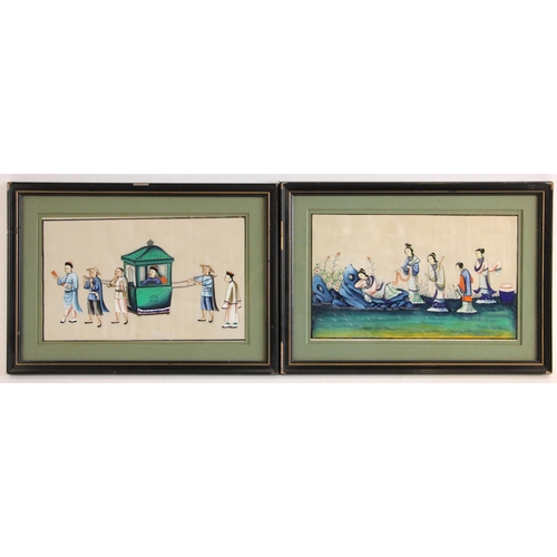 330 - Chinese School (19th century), 
A set of ten gouache on pith paper paintings, 
Depicting scenes of C... 