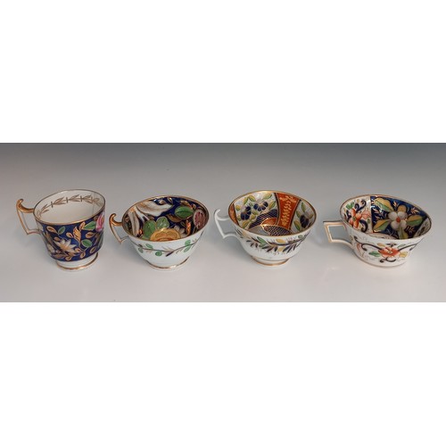 271 - A Swansea teacup, early 19th century, the bute shape cup painted with landscape panels probably by W... 