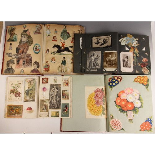 213 - A postcard album containing a quantity of cards depicting works of art, famous composers,  topograph... 