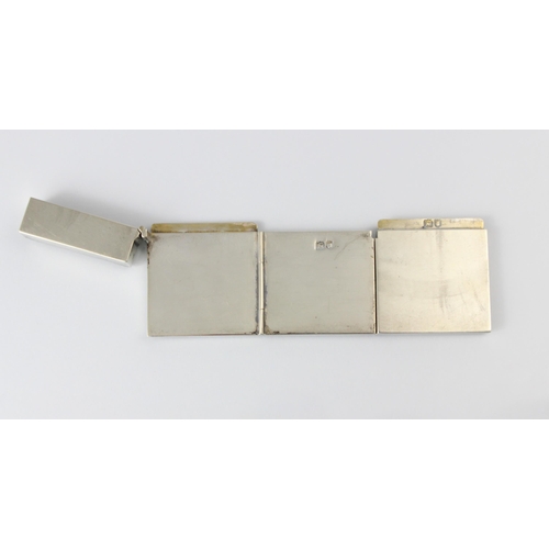 16 - Shooting interest - An Edwardian silver butt marker, Henry Stuart Brown, London 1903, the fold out p... 