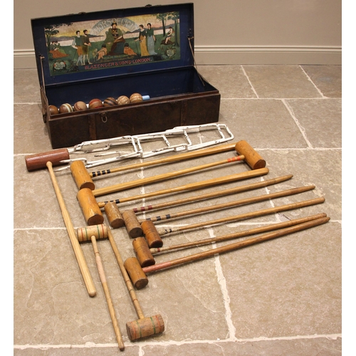 576 - A 'Thor's Delight' for Slazenger & Sons, London, croquet set, late 19th century, comprising six pain... 