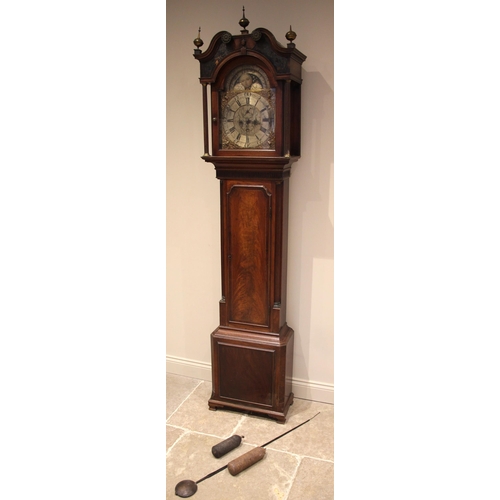 666 - A George III mahogany cased eight day longcase clock by Thomas Brown, Chester, the arched hood with ... 