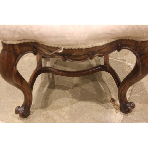 687 - A rosewood side chair, 18th century, possibly Portuguese, with vasiform splat back, stuff-over serpe... 