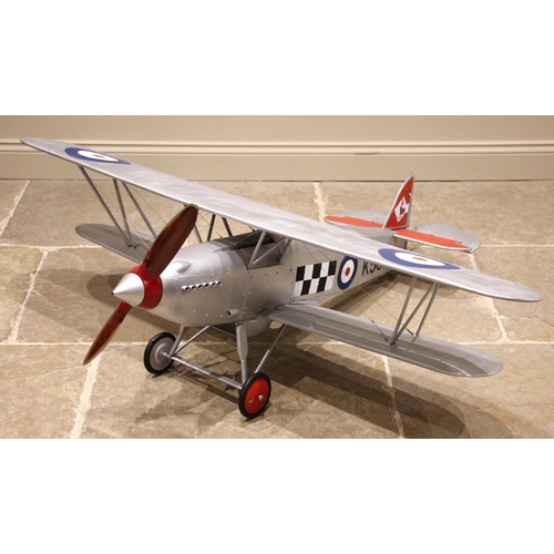 565 - A scratch-built large scale model of a 1930's Hawker Fury K5674 bi-plane 'the most beautiful bi-plan... 