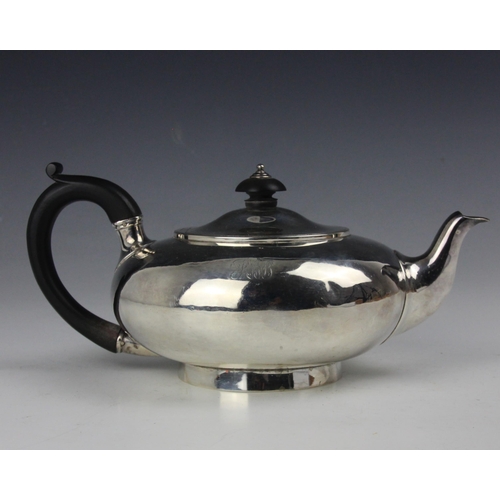 45 - A Victorian silver teapot, R and S Garrard & Co, London 1839, the plain polished teapot of rounded s... 